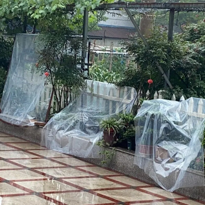 0.1mm Transparent PE Tarpaulin Film Rainproof Tarp Garden Succulent Plants Cover Shelter Home Garden Furniture Rain Cover
