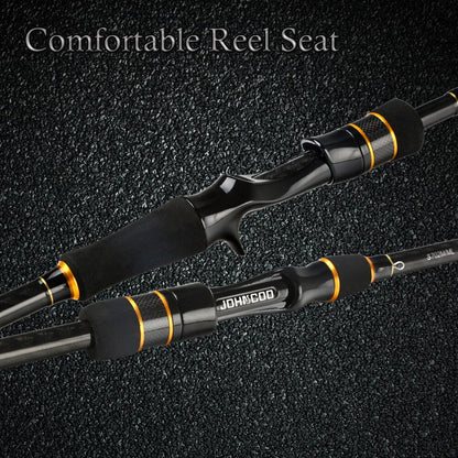 JOHNCOO Booster Spinning Fishing Rod With 2 Tips M/Ml 5-28g Ex-Fast Action 2.1m 2.4m Spinning Fishing Cane and Baitcasting Rod