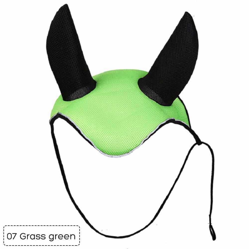 Horse Riding Breathable Meshed Horse Ear Cover Equestrian Horse Equipment Fly Mask Bonnet Net Ear Masks Protector Horse Care