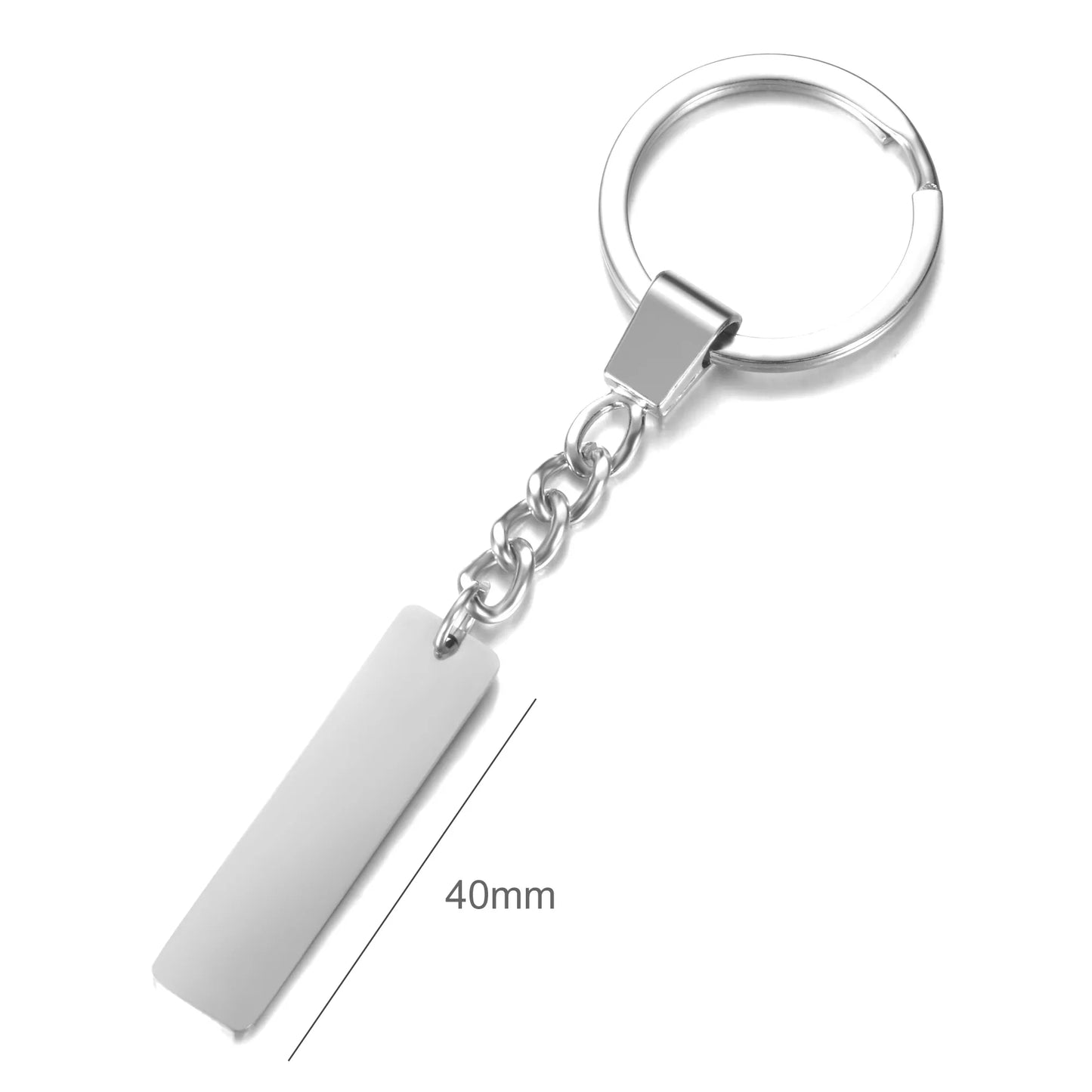 Custom Phone Number Logo Name Keychain Women Men Car Key Ring Laser Engraveing Key Chain Stainless Steel Personalized