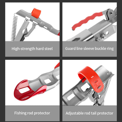 LINNHUE Fishing Rod Holder Spring Automatic Full Stainless Steel Adjustable Sensitivity Folding Fishing Accessories Bracket