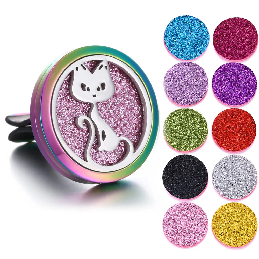 New Aromatherapy Jewelry Car Perfume Air Freshener Car Clip Tree of Life Aroma Essential Oil Diffuser Necklace Locket Pendants