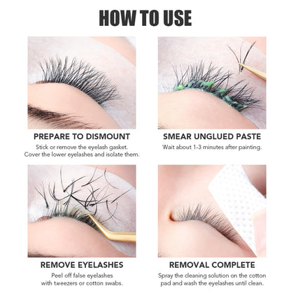 NATUHANA 10g/15g Grafting Eyelash Extension Glue Cream Remover Non-Irritating Plant Lashes Gel Remover Adhesive for Makeup Tools