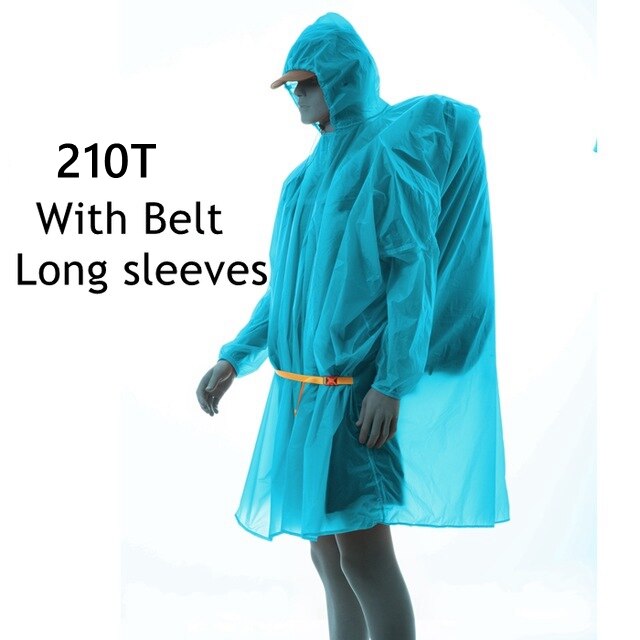3F UL Gear Single Person Poncho Ultralight Hiking Cycling Raincoat Outdoor Awning Camping  15D Silicone 210T