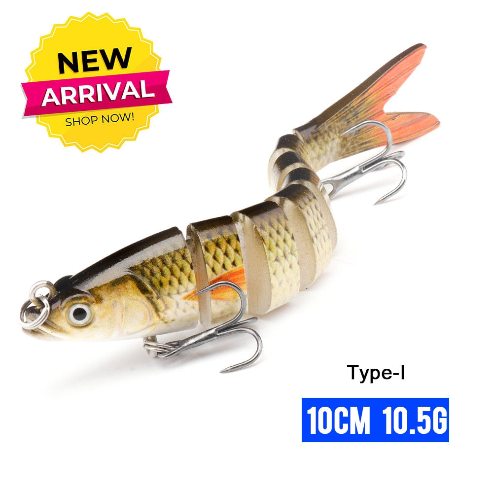 VTAVTA 10/14cm Sinking Wobblers Fishing Lures Jointed Crankbait Swimbait 8 Segment Hard Artificial Bait for Fishing Tackle Lure
