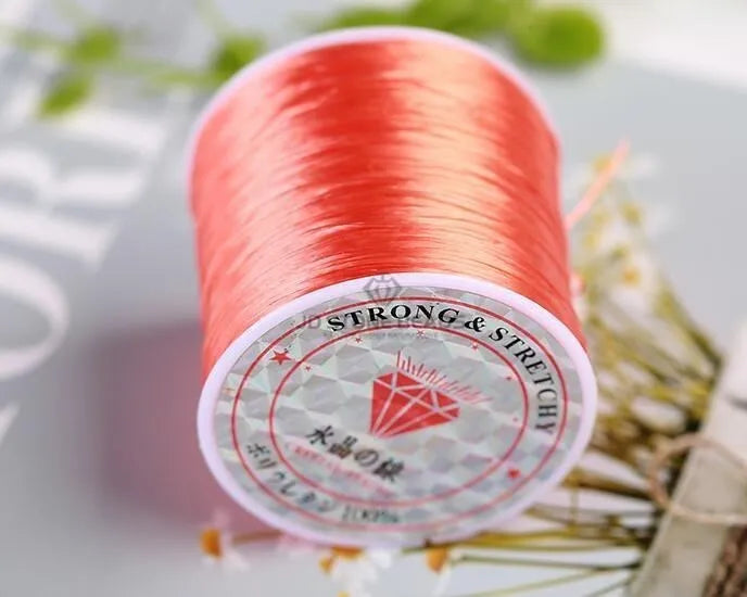 1Roll/35m 0.5mm Elastic Thread Cord String Round Crystal Line Nylon Rubber Stretchy Cord for Jewelry Making Beading Accessories