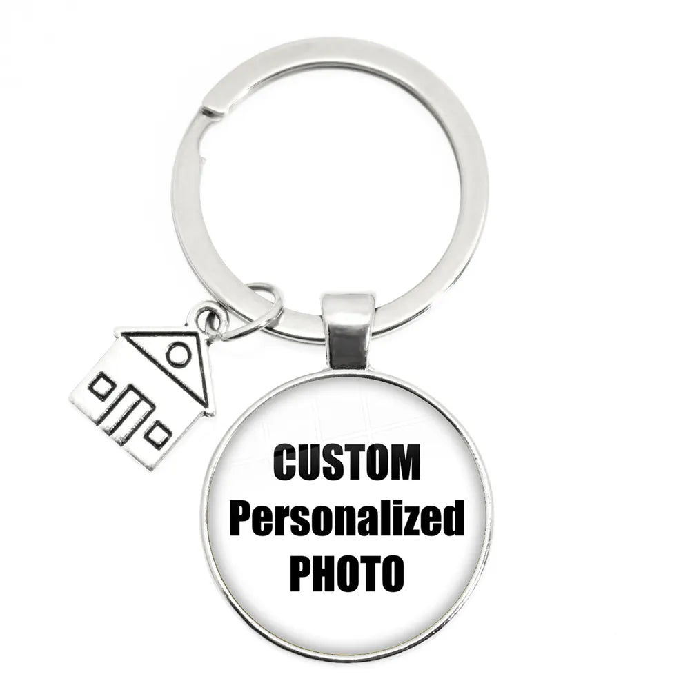 Personalized Custom Keychain Photo Mum Dad Baby Children Grandpa Parents Custom Designed Photo for Family Anniversary