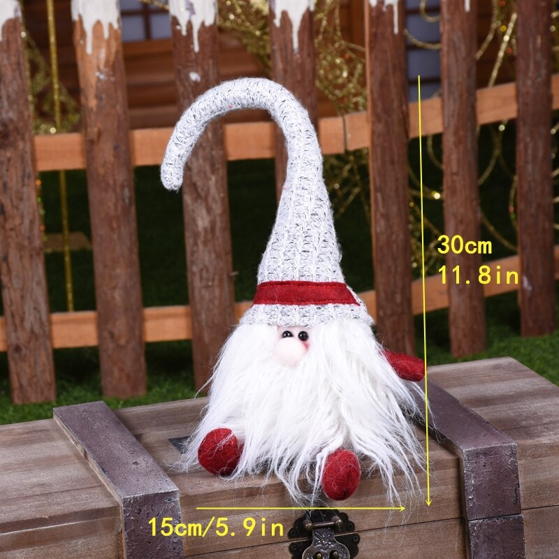 Santa Claus Snowman Alpaca Elk Christmas Decorations for Home New Year Christmas Doll Home Figures Ornaments Merry Christmas