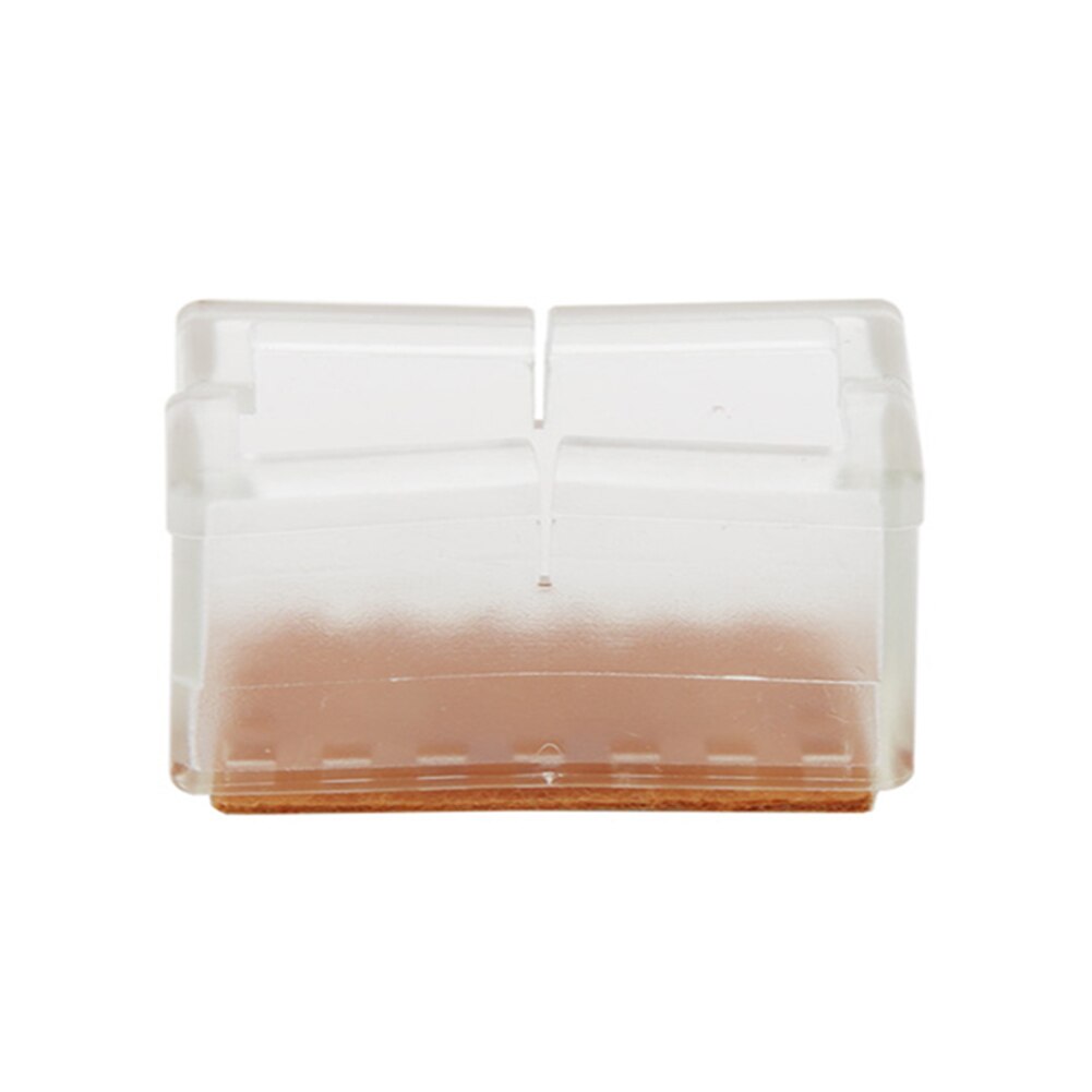 10pcs/Set Transparent Silicone Rectangle Square Round Chair Leg Caps Feet Pads Furniture Table Feets Wood Floor Protect Supplies