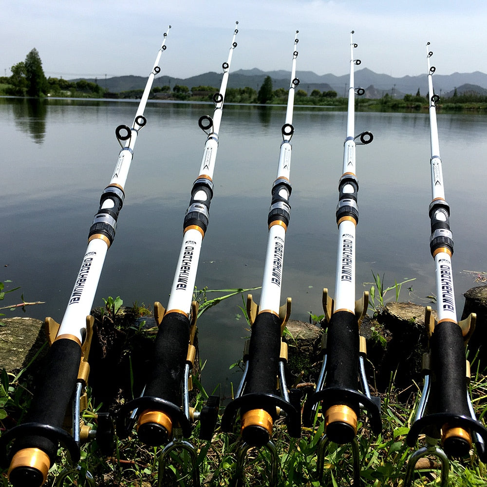 GHOTDA Sea Pole Carbon FRP Material Fishing Rod Quality 2.1m - 3.6m Telescopic Fishing Rod Carbon Fiber Spinning Rod