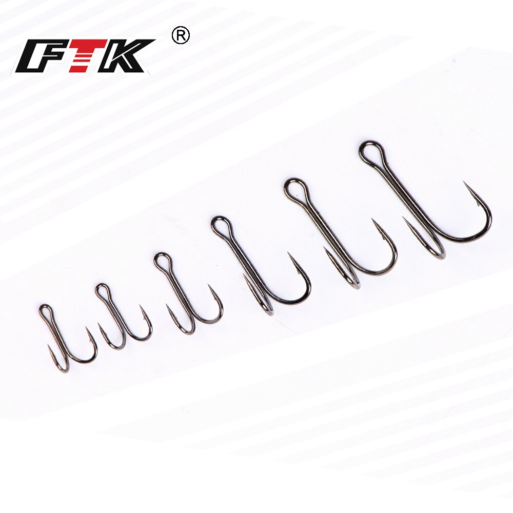 FTK Fishing Hook Baitholder Double Hook Bass Lure Holder Fly Tying Crank Hook Set Saltwater 10 Pcs/Lot Needle Fishhook 709