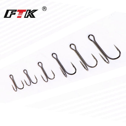 FTK Fishing Hook Baitholder Double Hook Bass Lure Holder Fly Tying Crank Hook Set Saltwater 10 Pcs/Lot Needle Fishhook 709
