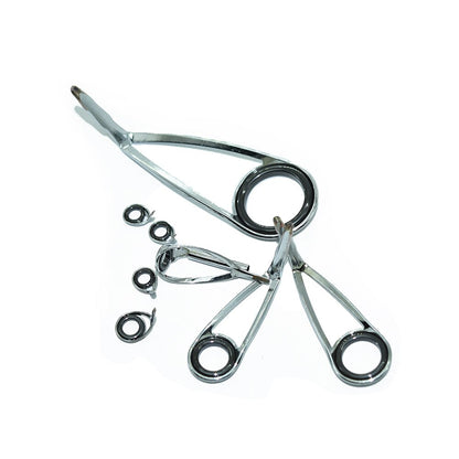 8pcs/Kit KLH Bracket Stainless Steel Guide Ring for UL-L-ML-M-MH-H Power Spinning Fishing Rod Repair Refit Assembly DIY