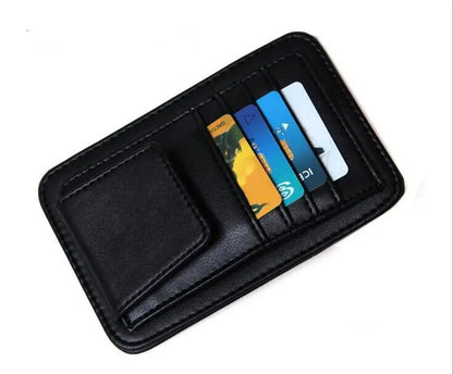 Car Vehicle Sun Visor Sunglasses Eyeglasses Glasses Holder Clip Credit Card Package ID Storage Bag With 3 Color