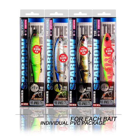 Bearking 11.3cm 13.7g  Hot Fishing Lure Minnow Quality Professional Bait Swim Bait Jointed Bait Equipped Black or White Hook