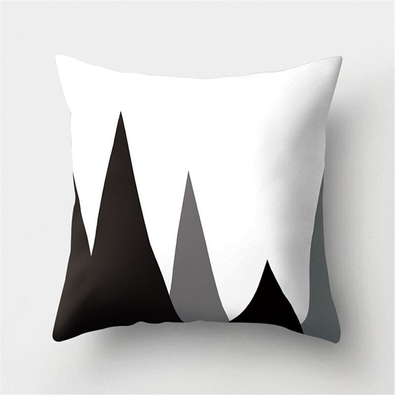 45x45cm Black White Geometric Cushion Cover Car Pillowcase Sofa Cushions Decorative Pillowcover Home Decor Pillow Cases