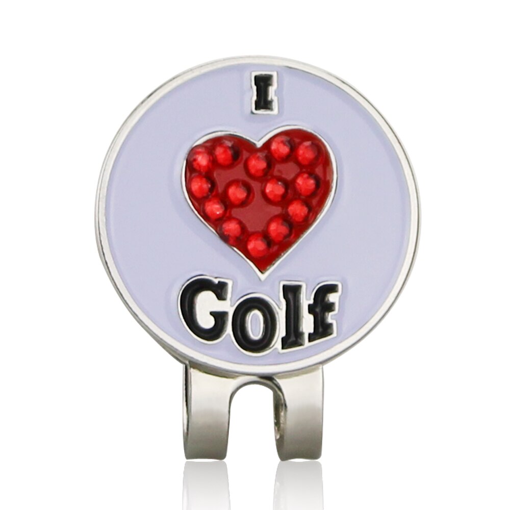 1pc Golf Ball Marker With Magnet Golf Cap Clips Shining Alloy Mark for Golfer Love Tortoise Slipper Dog Mermaid Birdie Eagle