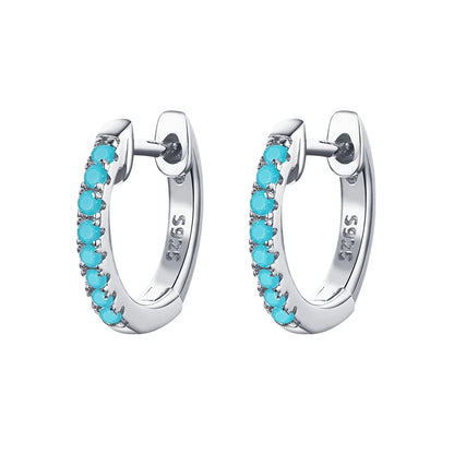 BAMOER 925 Sterling Silver Round Circle Hoop Earrings for Women Gold Color Earrings Sterling Silver Jewelry