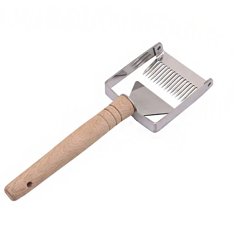 Beekeeping Equipment Uncapping Scraper Honey Honeycomb Scraper Wooden Handle Tool Uncapping Fork Beekeeping