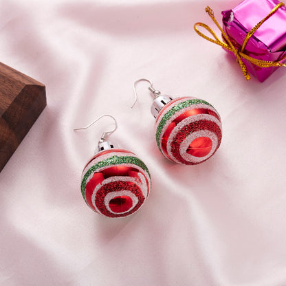2023 New Fashion Christmas Earrings Creative Christmas Bulb Drop Earring for Women Christmas Colorful Ball Dangle Earrings