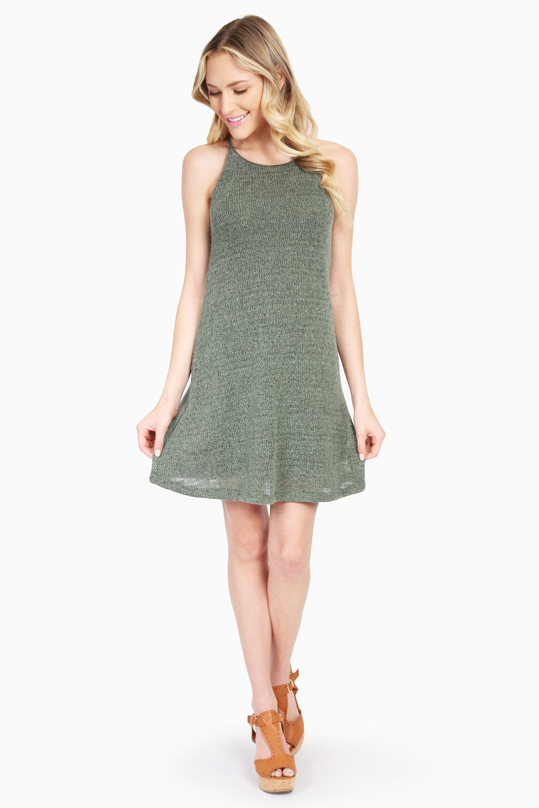 Slub Knit Sleeveless Dress