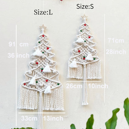 Macrame Christmas Tree White Pine Tree Christmas Wall Hanging Boho Christmas Decor Farmhouse Xmas Decor Unique Christmas