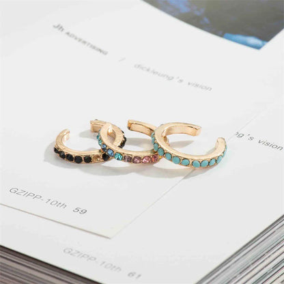 Modyle Vintage Clip on Earrings Crystal Ear Cuff Non Pierced Earrings Nose Ring New Women Earrings Punk Rock Earcuff