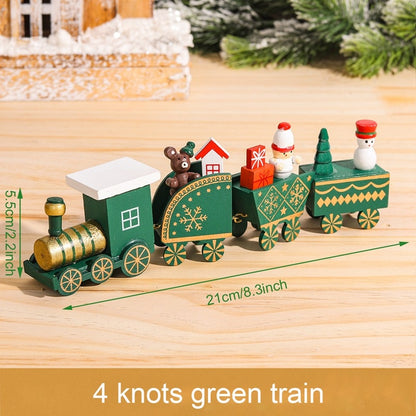 Christmas Wooden Train Merry Christmas Decoration for Home 2023 Christmas Ornaments Navidad Xmas New Year 2024
