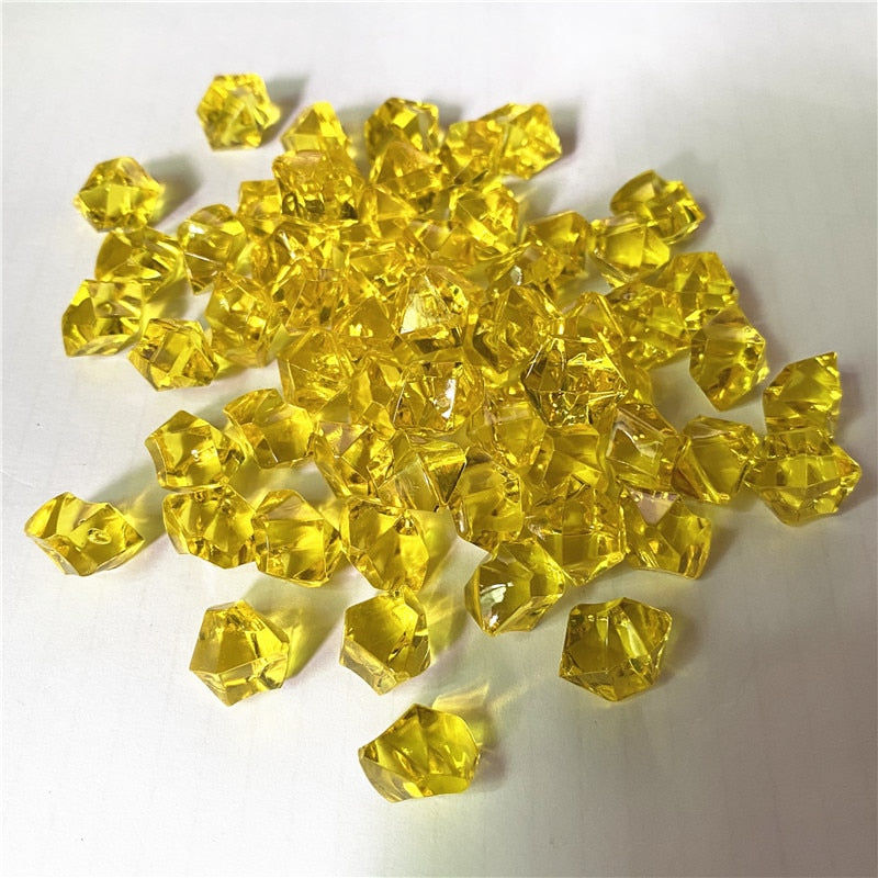 50PCS 14*11mm Acrylic Transparent Pawn Irregular Diamond Stone Chessman Game Pieces for Board Games Accessories 22 Colors