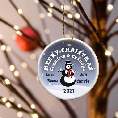 Merry Christmas Ceramic Ornament