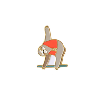 Funny Sloth Series Badges Brooches Cute Nickname Flash Denim Enamel Lapel Pins for Kids Fans Friends Jewelry