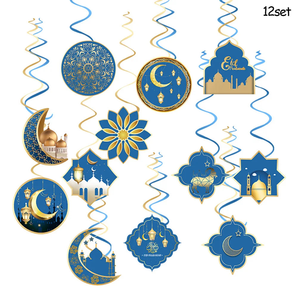 Ramadan Decoration Party Supplies EID Mubarak Paper Plate Cup for Ramadan Mubarak EID Party Home Decoration Islam Muslim Party