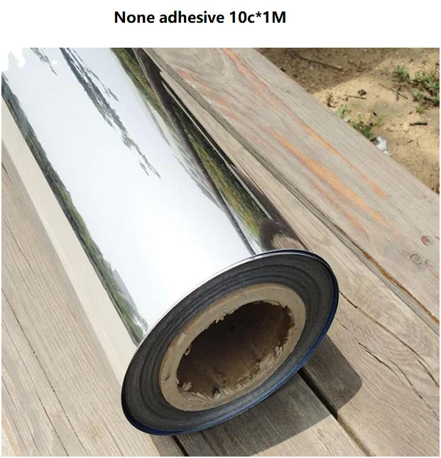 50cm*1M None Adhesive PET Reflective Film High Bright Mirror Reflective Decorative Material