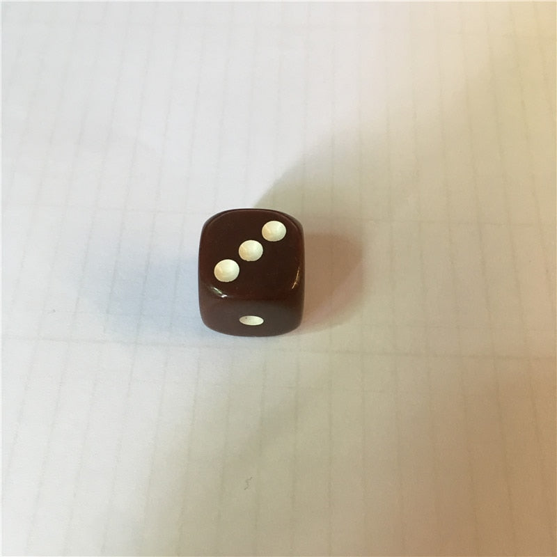 10Pcs High Quality 16mm Multi Color Six Sided Spot D6 Playing Games Opaque Point Dice for Bar Pub Club Party Board Game