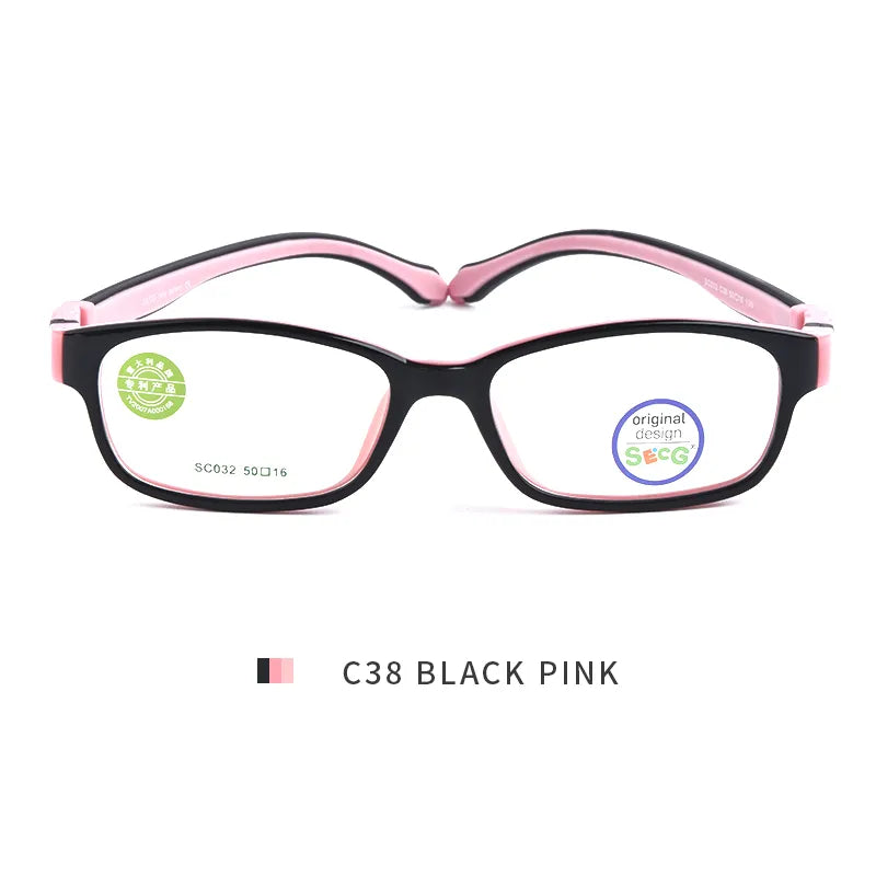 SECG Ultralight Flexible Soft Kids Frame Children Optical Spectacle Frame Glasses for Sight Eyeglass Lunettes De Vue Enfant