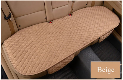 Flax Car Seat Covers Front Rear Full Set Choose Car Seat Cushion Linen Fabric Seat Pad Protector Car Accessories Anti-Slip