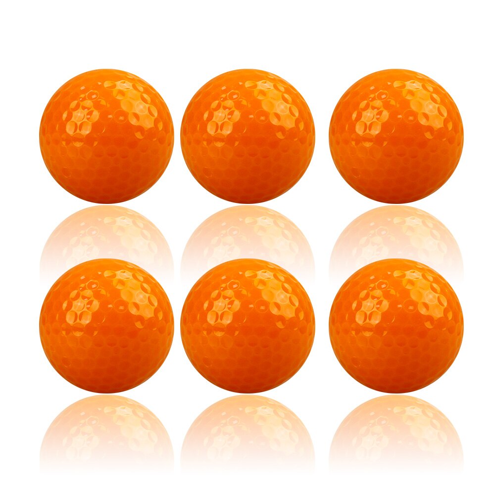 CRESTGOLF 6pcs/Pack Colorful Mini Golf Balls Two Piece Golf Practice Balls Training Golf Pelotas