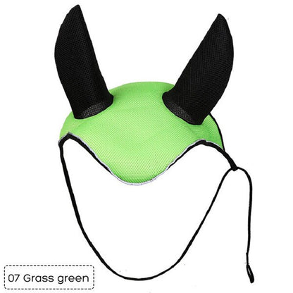 Horse Riding Breathable Meshed Horse Ear Cover Equestrian Horse Equipment Fly Mask Bonnet Net Ear Masks Protector Horse Care