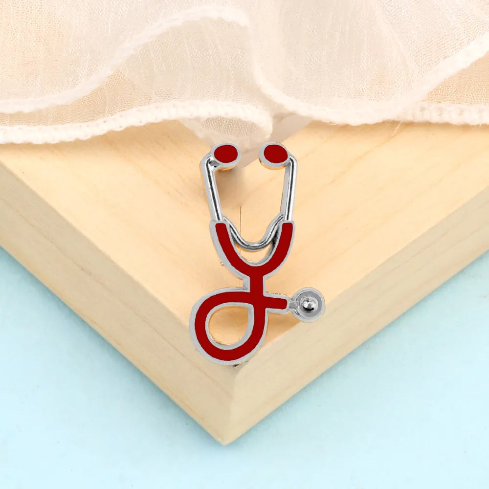 Creative 18 Styles Colorful Brooches Doctor Nurse Stethoscope Enamel Pins Medical Denim Jackets Bag Jewelry Button Badges