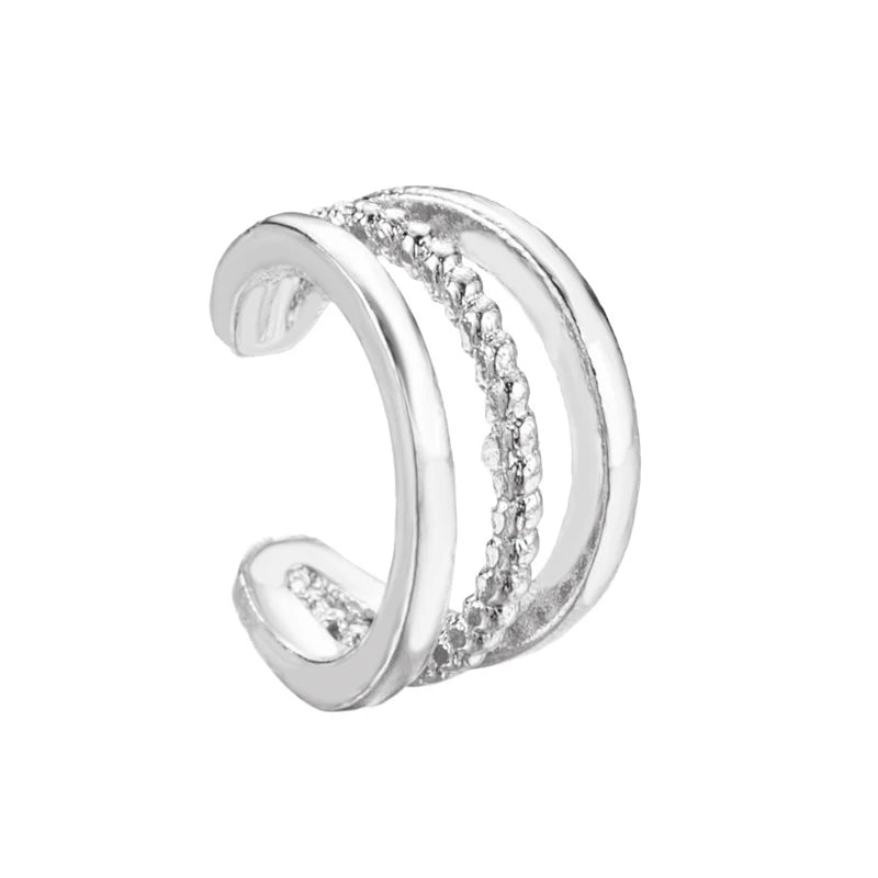 Modyle 2019 New Fashion Elegant Vintage Punk Gothic Crystal Rhinestone Ear Cuff Wrap Stud Clip Earrings
