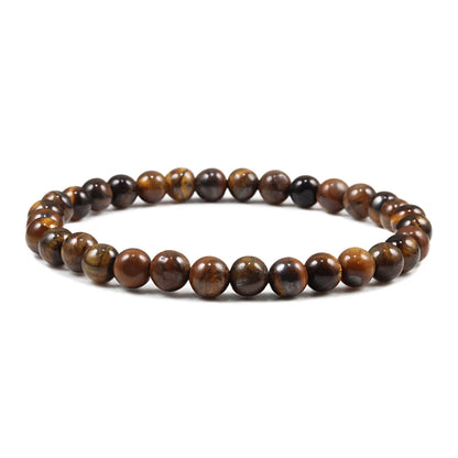 10mm Tiger Eye Natural Stone Beads Bracelet 3 Size Buddha Lava Round Beads Elasticity Rope Bracelets for Men Yoga Handmade Jewel