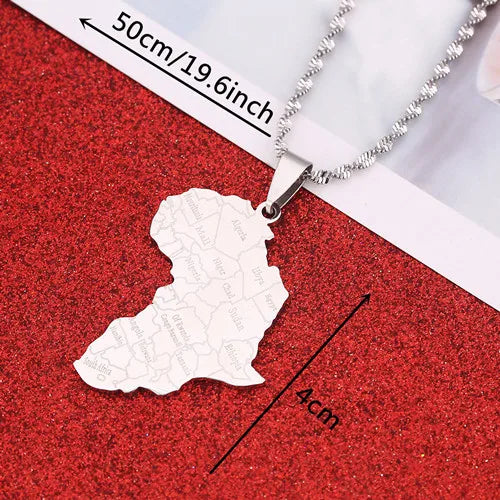 Africa Map Pendant Necklaces Heart African of Maps Jewelry Charms Gold Color Heart Map