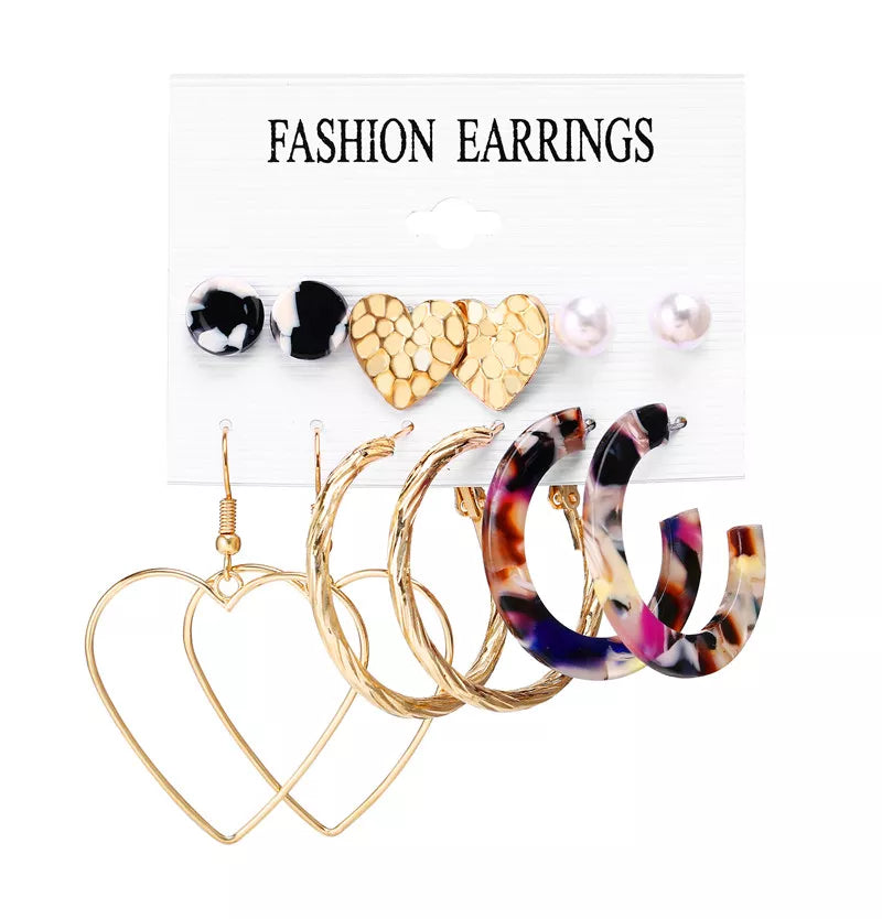 17KM Vintage Tassel Acrylic Earrings for Women Bohemian Earrings Set Big Dangle Drop Earring 2020 Brincos Female Jewelry