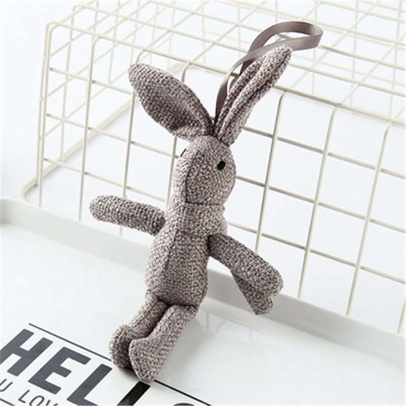 NEW Rabbit Plush , Animal Stuffed Dress Rabbit Key Chain TOY, Kid's Party Plush TOY , Bouquet Plush Dolls