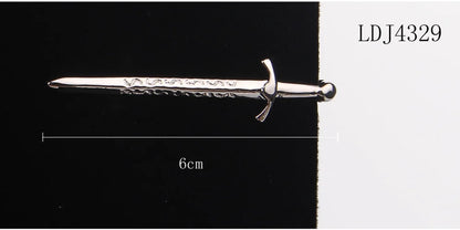 Tie Clip for Men Classic Meter Tie Pin Copper Tie Bar Quality Enamel Tie Collar Pin Crystal Business Corbata