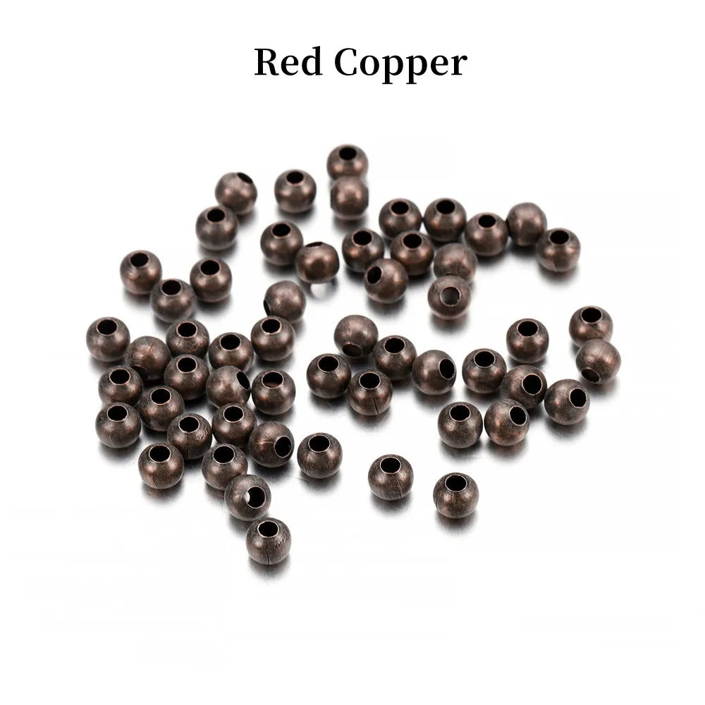 30-500pcs/Lot 2 2.5 3 4mm Gold Color Round Spacer Beads Ball End Seed Metal Bead for Jewelry Making Findings Accessories Supplie