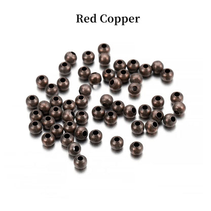 30-500pcs/Lot 2 2.5 3 4mm Gold Color Round Spacer Beads Ball End Seed Metal Bead for Jewelry Making Findings Accessories Supplie