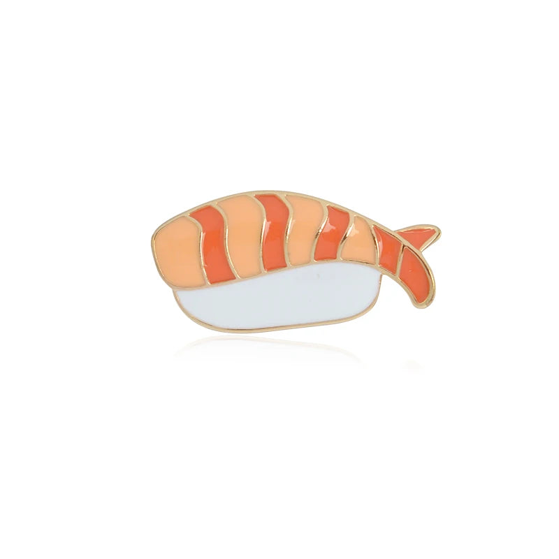 Cartoon Ramen Sushi Enamel Pins Cute Japanese Foods Tonkotsu Noodles Brooches Denim Shirt Collar Lapel Pins Badge Jewelry