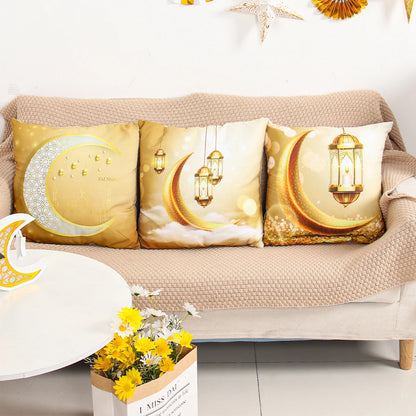 EID Mubarak Cushion Cover Ramadan Decoration for Home Ramadan Kareem Mubarak Muslim Islamic Party Supplies EID Pillowcase
