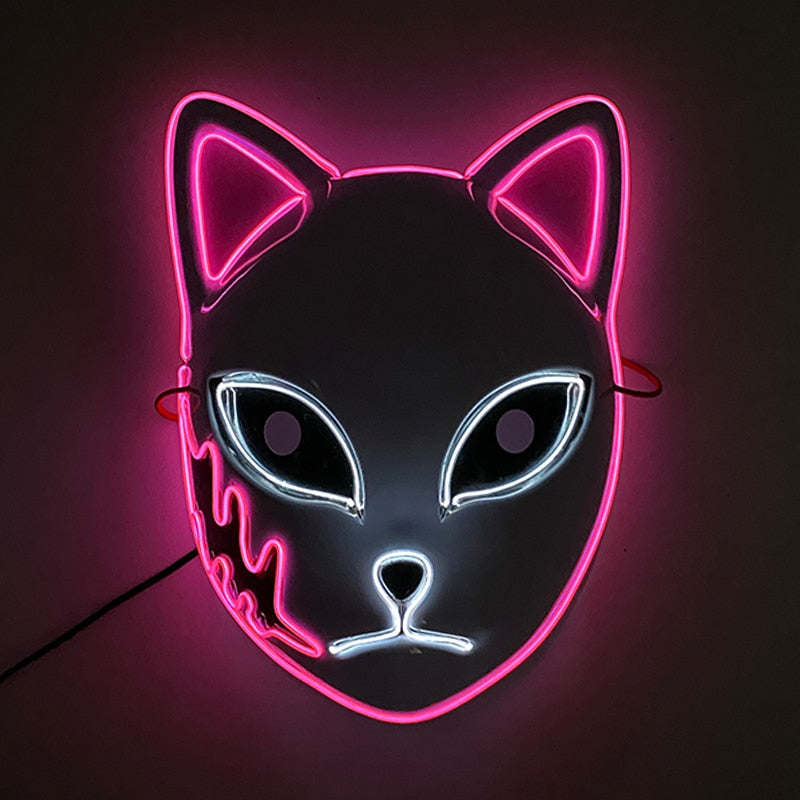 Halloween Carnival Party Costume Decoration Luminous LED Mask Halloween Mask LED Maske Light Up Party Masks for Glow Party